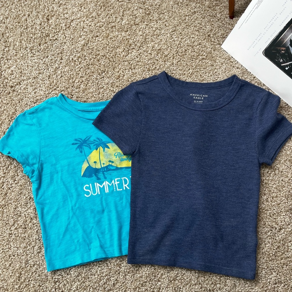 American Eagle Baby Tee Set